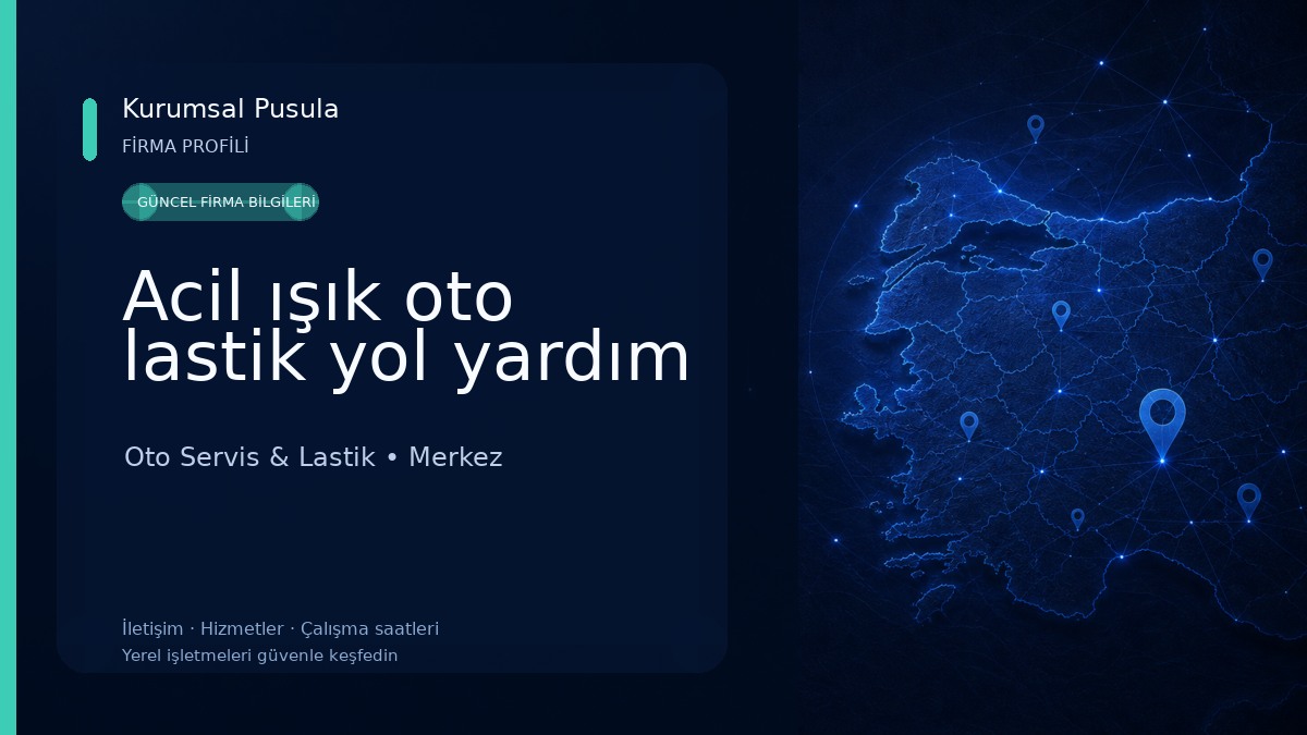 Acil ışık oto lastik yol yardım