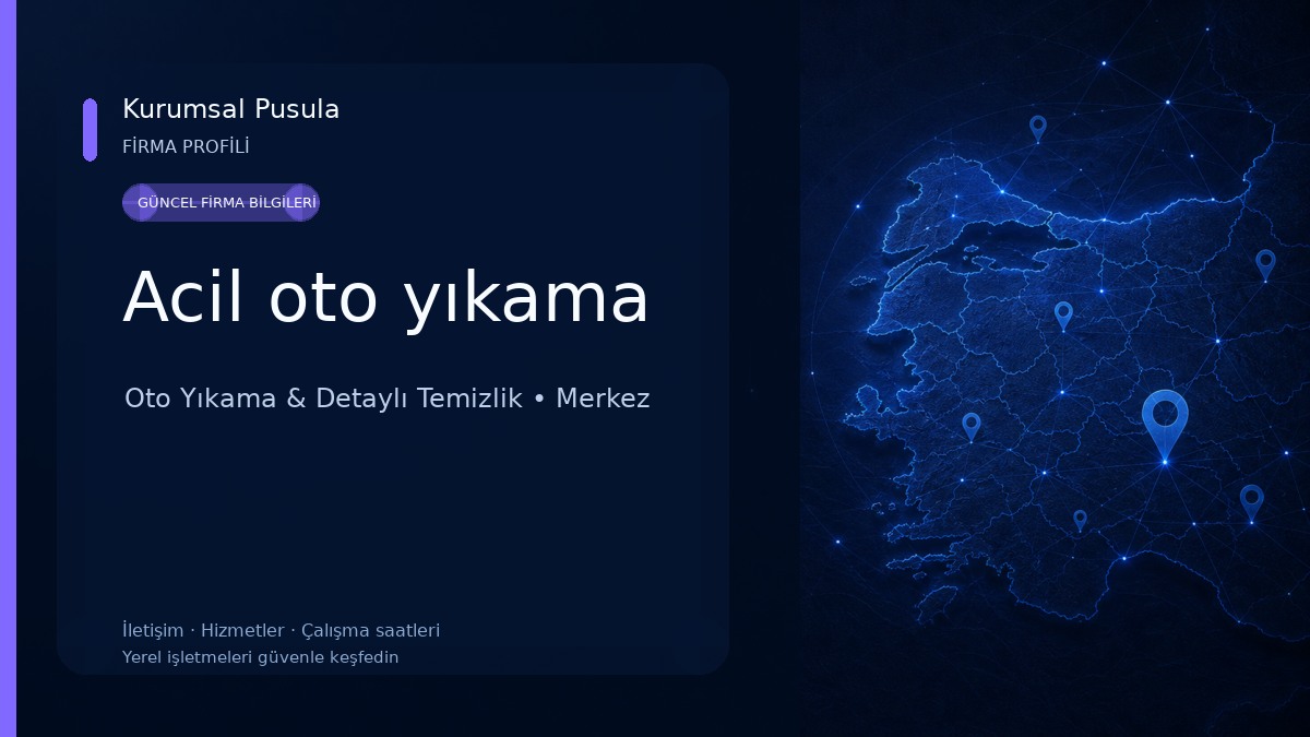 Acil oto yıkama Oto Yıkama & Detaylı Temizlik