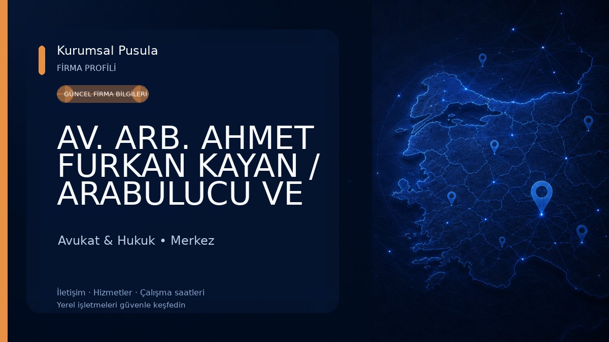 AV. ARB. AHMET FURKAN KAYAN / ARABULUCU VE AVUKAT / Çanakkale Arabulucu ve Avukat | Hukuk Bürosu Avukat & Hukuk