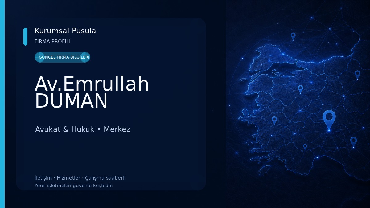 Av.Emrullah DUMAN Avukat & Hukuk