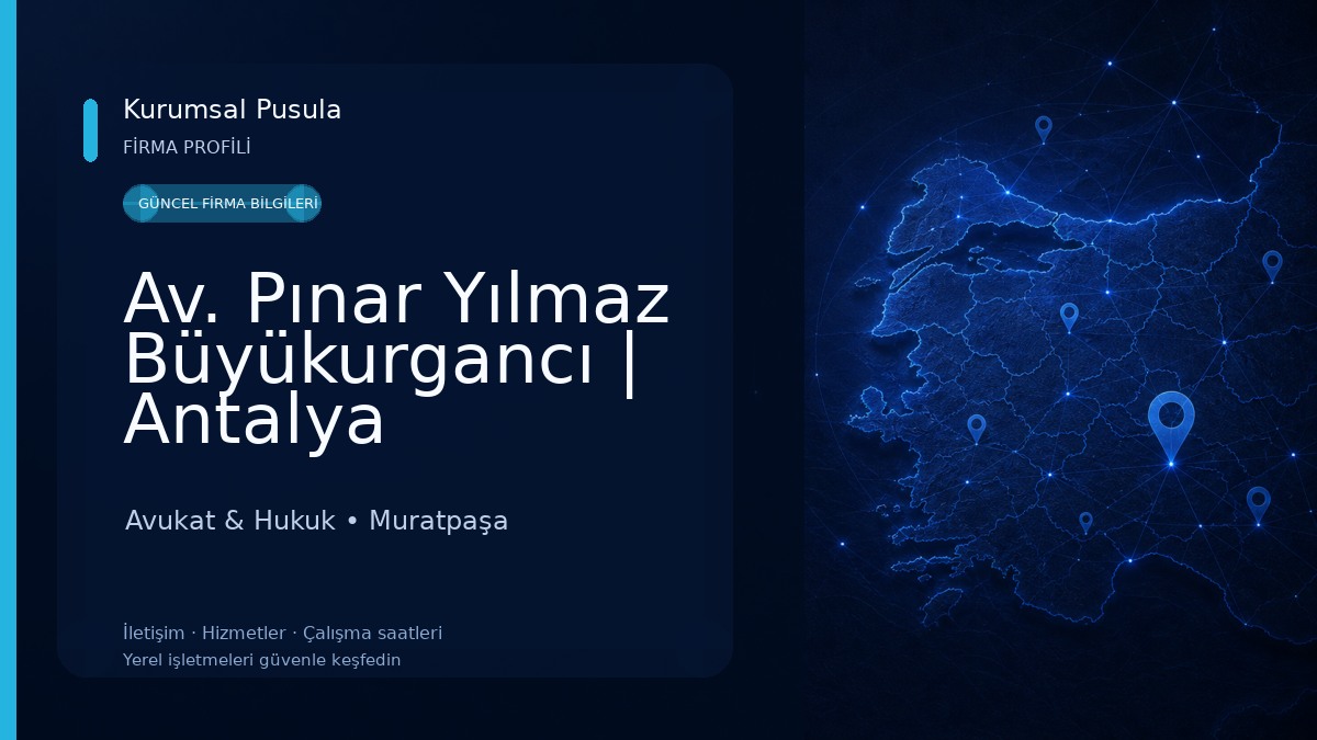 Av. Pınar Yılmaz Büyükurgancı | Antalya Boşanma Avukatı Avukat & Hukuk