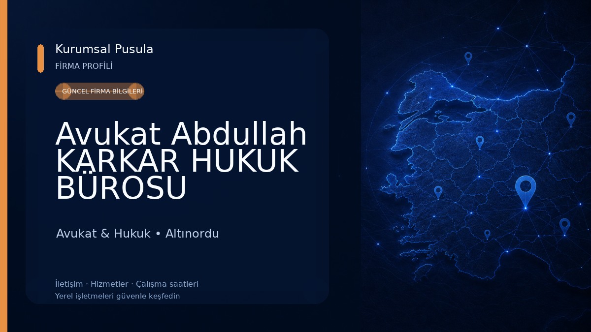 Avukat Abdullah KARKAR HUKUK BÜROSU