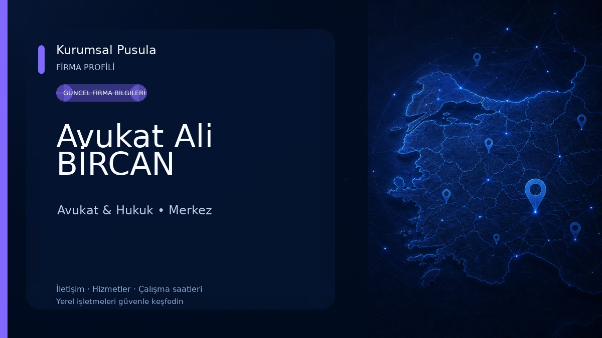 Avukat Ali BİRCAN Avukat & Hukuk