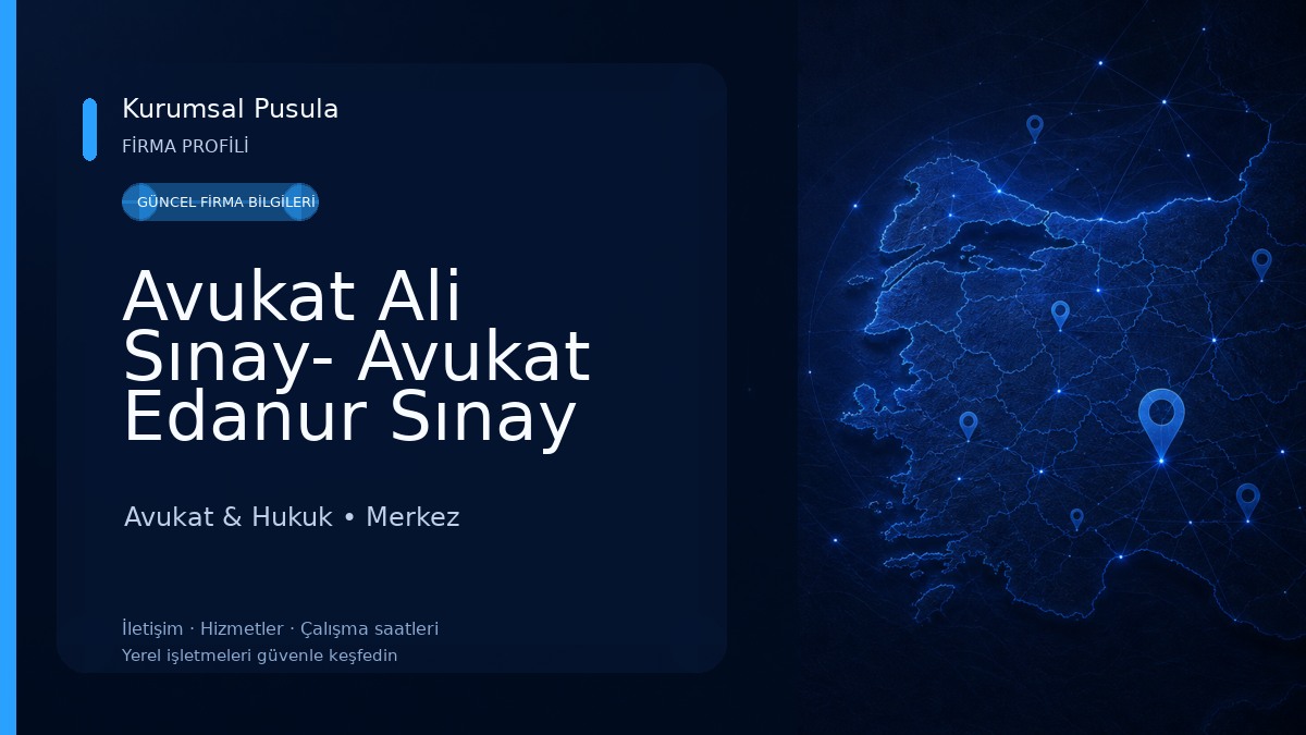 Avukat Ali Sınay- Avukat Edanur Sınay Avukat & Hukuk