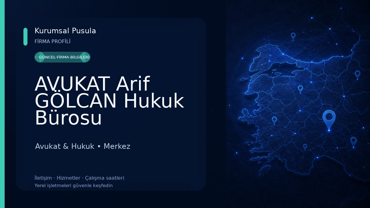 AVUKAT Arif GÖLCAN Hukuk Bürosu Avukat & Hukuk