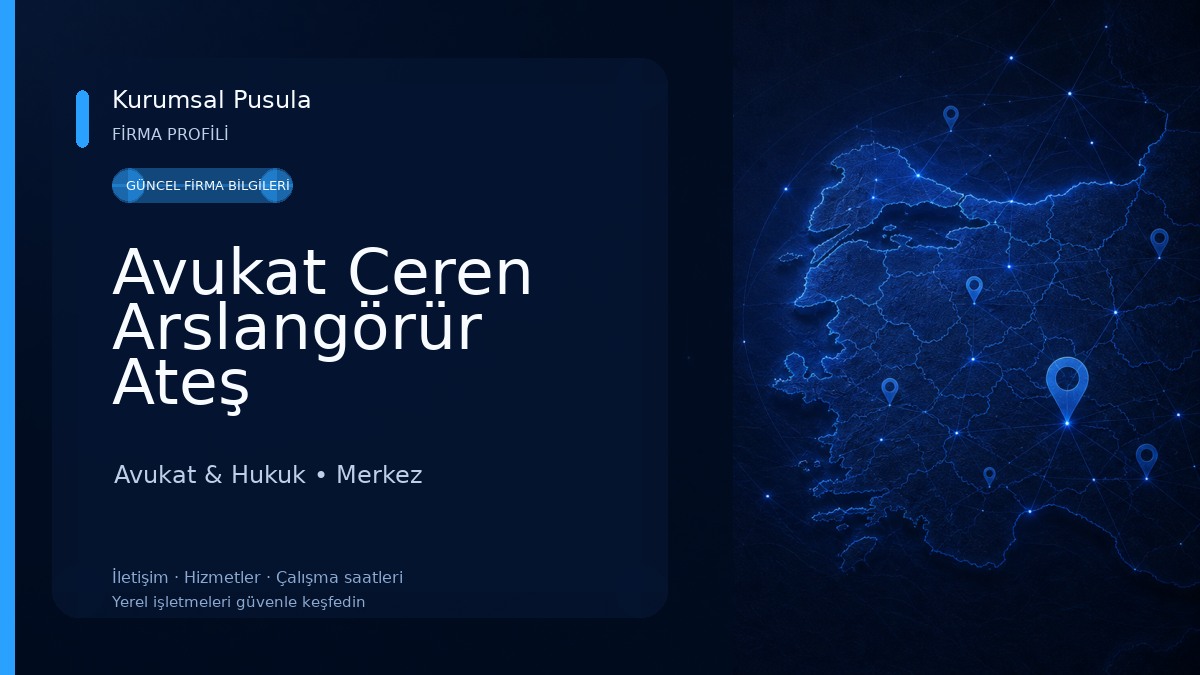 Avukat Ceren Arslangörür Ateş Avukat & Hukuk