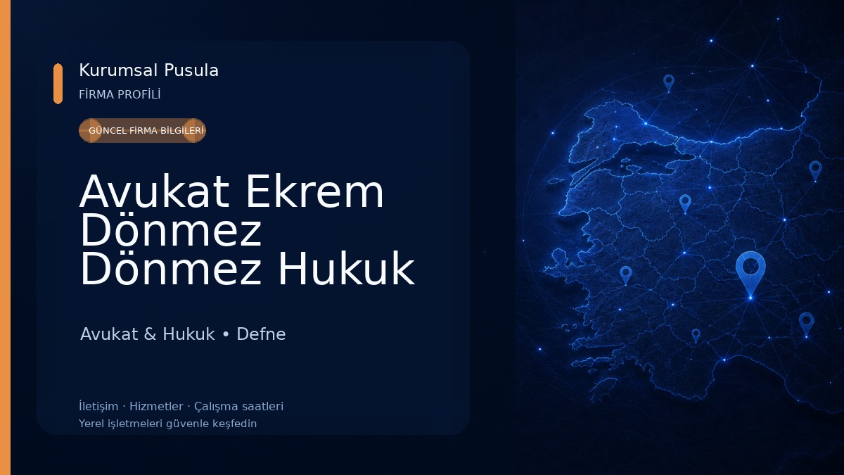 Avukat Ekrem Dönmez Dönmez Hukuk Bürosu