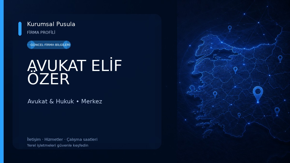 AVUKAT ELİF ÖZER Avukat & Hukuk