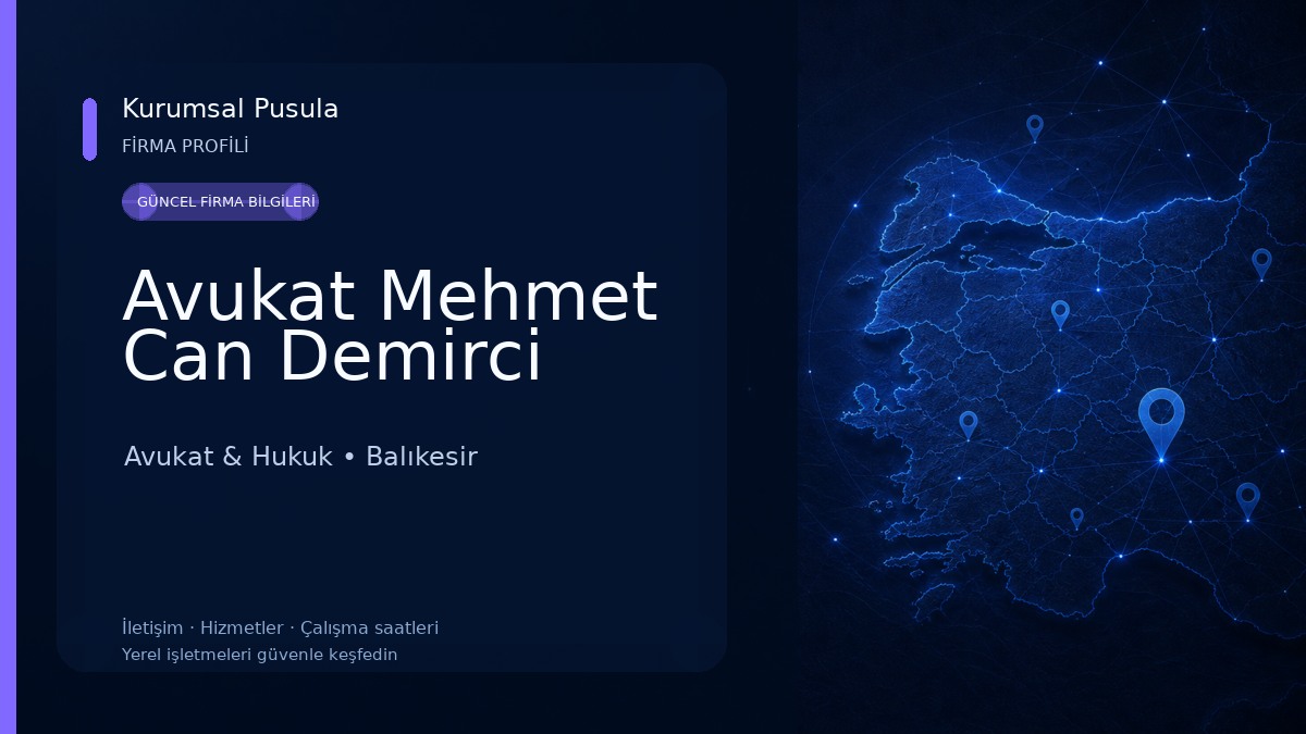 Avukat Mehmet Can Demirci