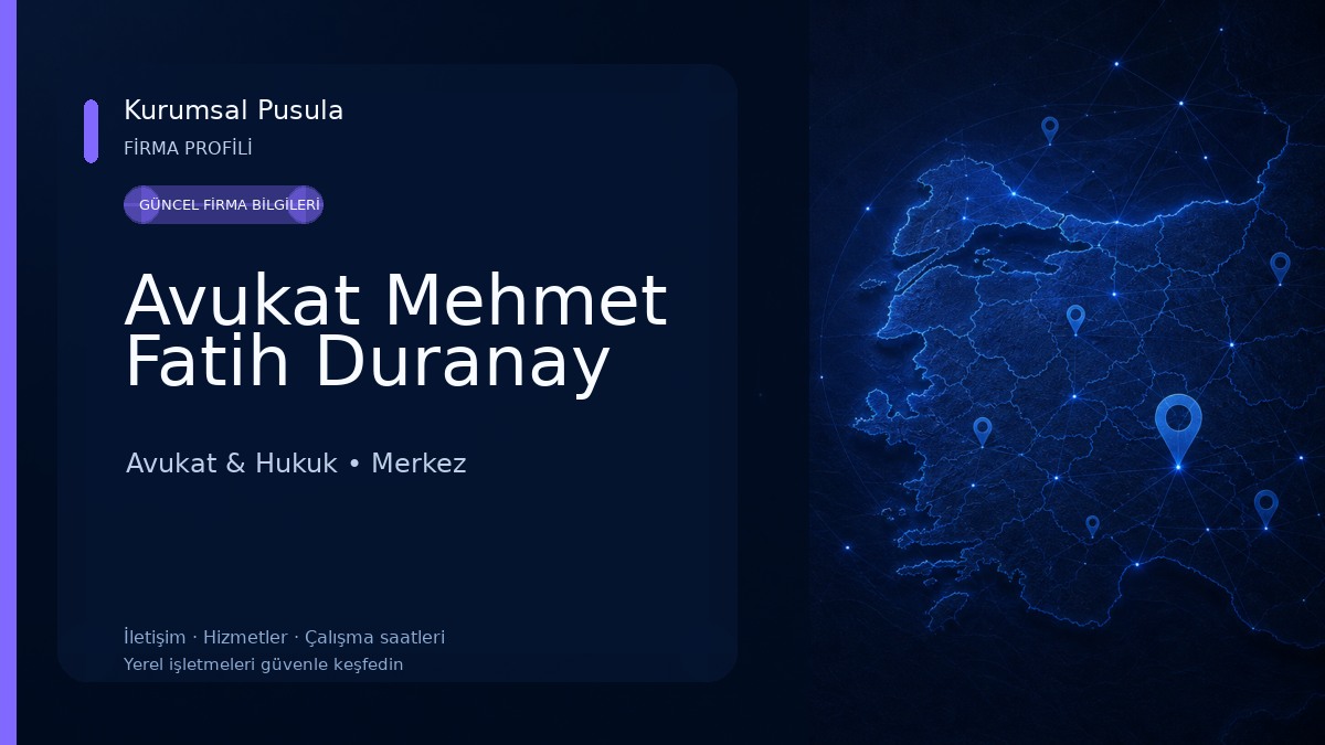 Avukat Mehmet Fatih Duranay