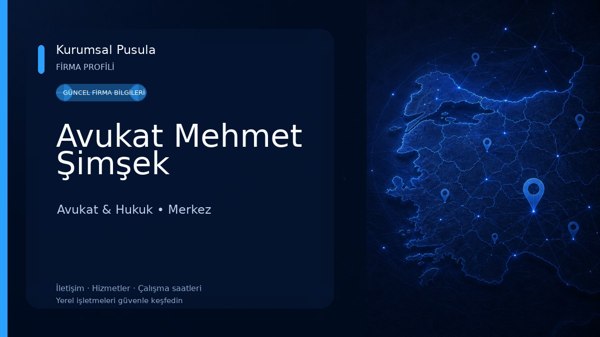 Avukat Mehmet Şimşek Avukat & Hukuk