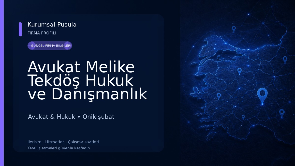 Avukat Melike Tekdöş Hukuk ve Danışmanlık
