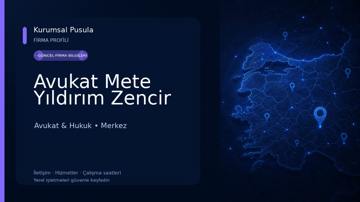 Avukat Mete Yıldırım Zencir Avukat & Hukuk