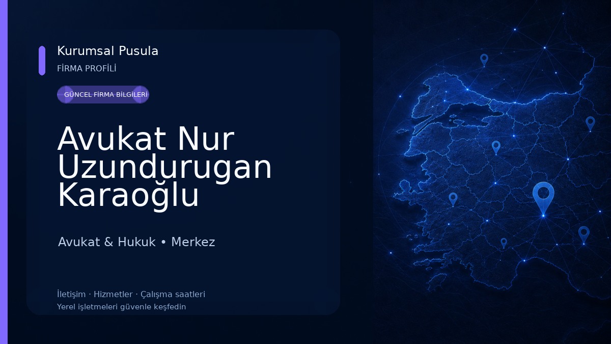 Avukat Nur Uzundurugan Karaoğlu