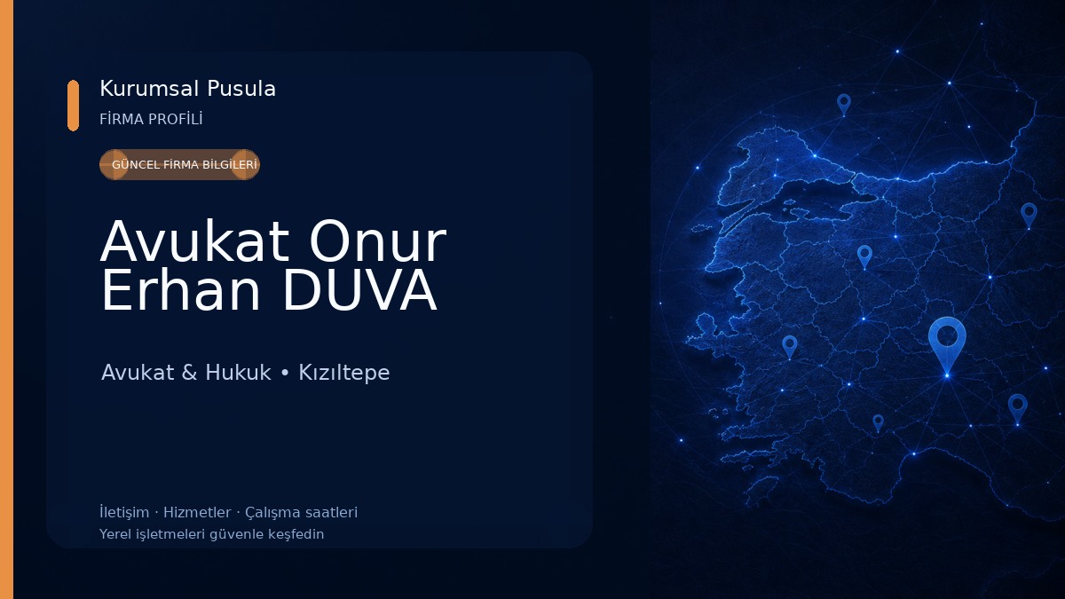 Avukat Onur Erhan DUVA Avukat & Hukuk