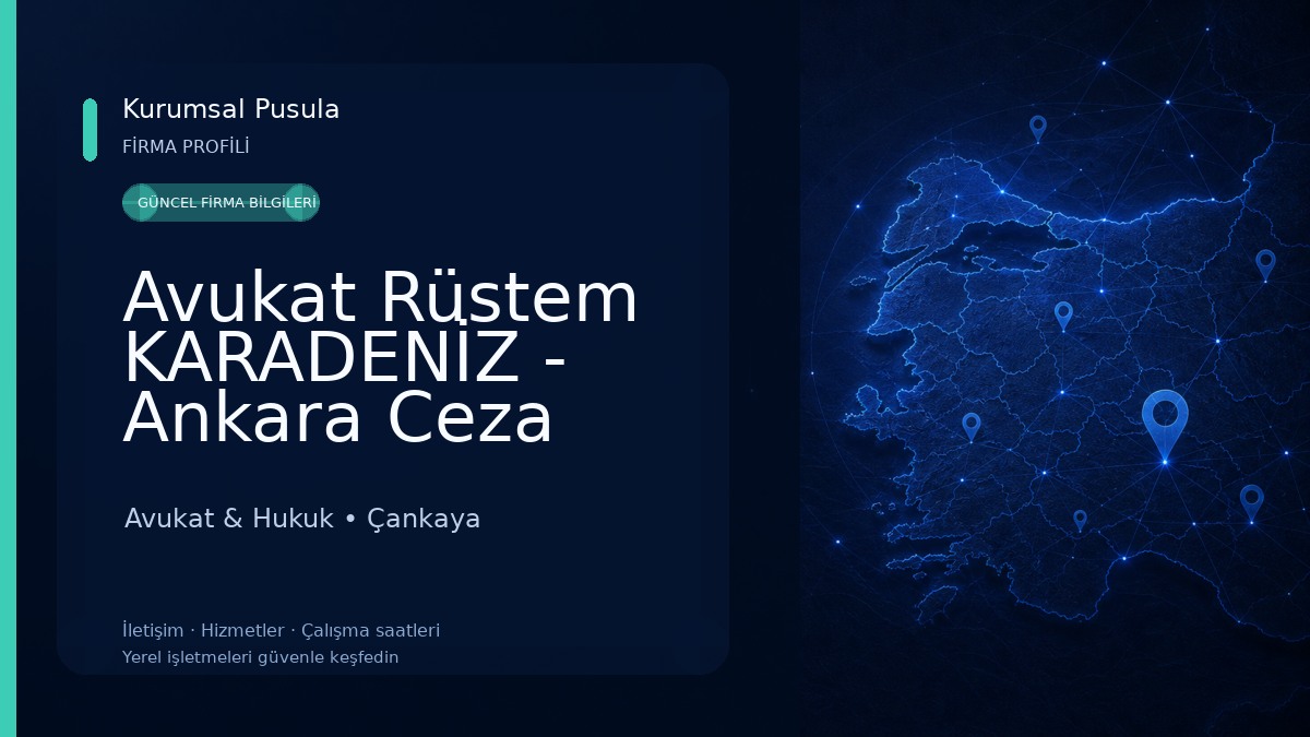 Avukat Rüstem KARADENİZ - Ankara Ceza Avukatı-İş Avukatı-İnfaz Avukatı-Boşanma Avukatı- Yabancı Avukatı- Lawyer In Ankara- Avukat & Hukuk