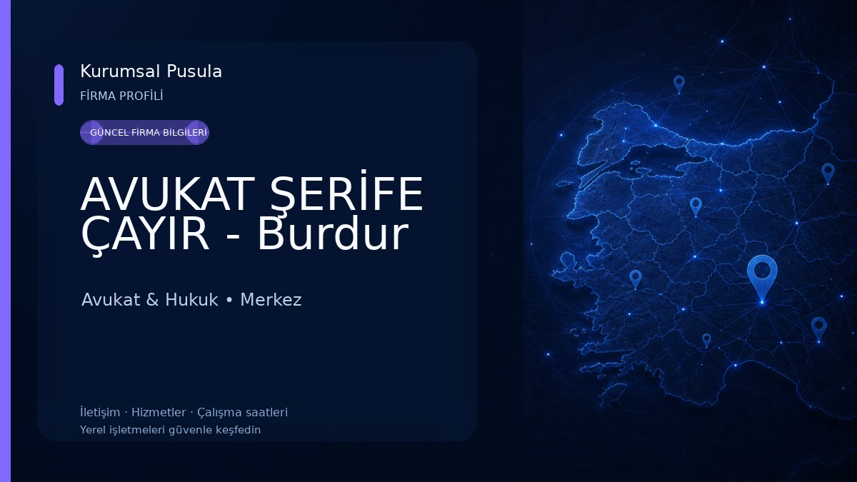 AVUKAT ŞERİFE ÇAYIR - Burdur 
