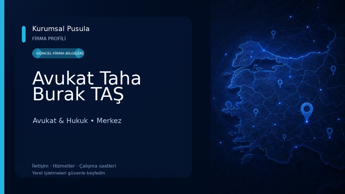 Avukat Taha Burak TAŞ Avukat & Hukuk
