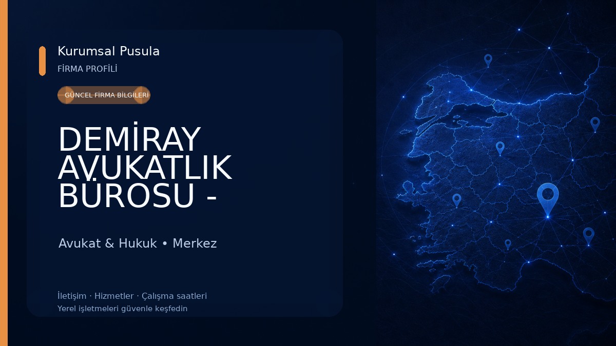 DEMİRAY AVUKATLIK BÜROSU - AVUKAT MÜCAHİT DEMİRAY Avukat & Hukuk