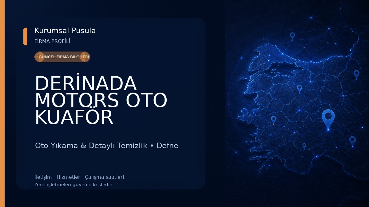 DERİNADA MOTORS OTO KUAFÖR Oto Yıkama & Detaylı Temizlik