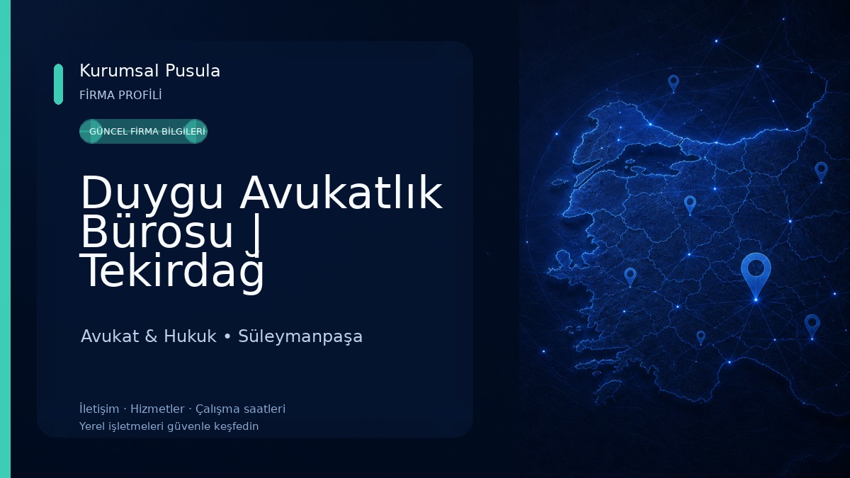 Duygu Avukatlık Bürosu | Tekirdağ Avukat & Hukuk