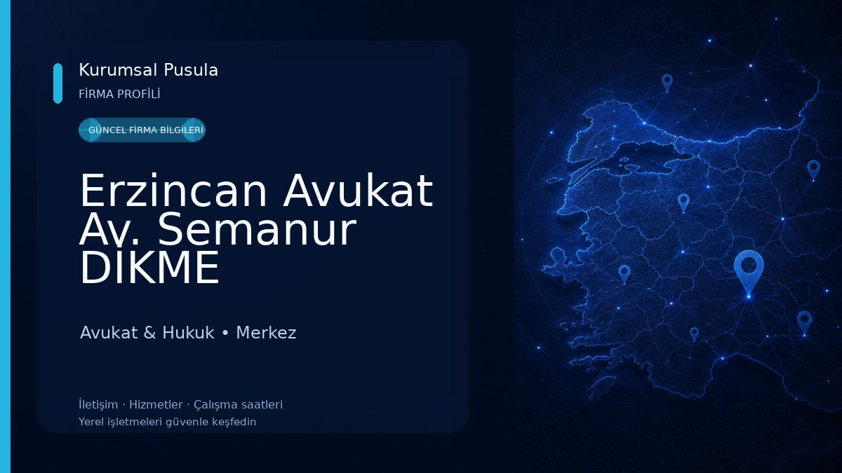 Erzincan Avukat Av. Semanur DİKME Avukat & Hukuk