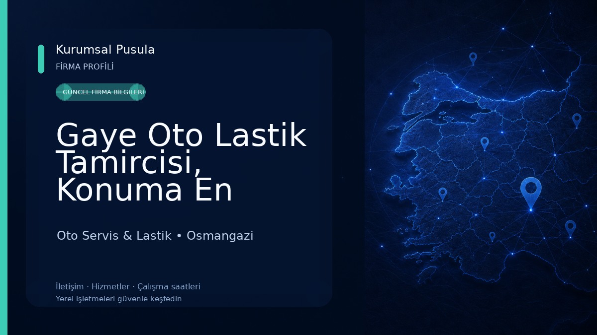 Gaye Oto Lastik Tamircisi, Konuma En Yakın Nöbetçi Mobil Lastikçi