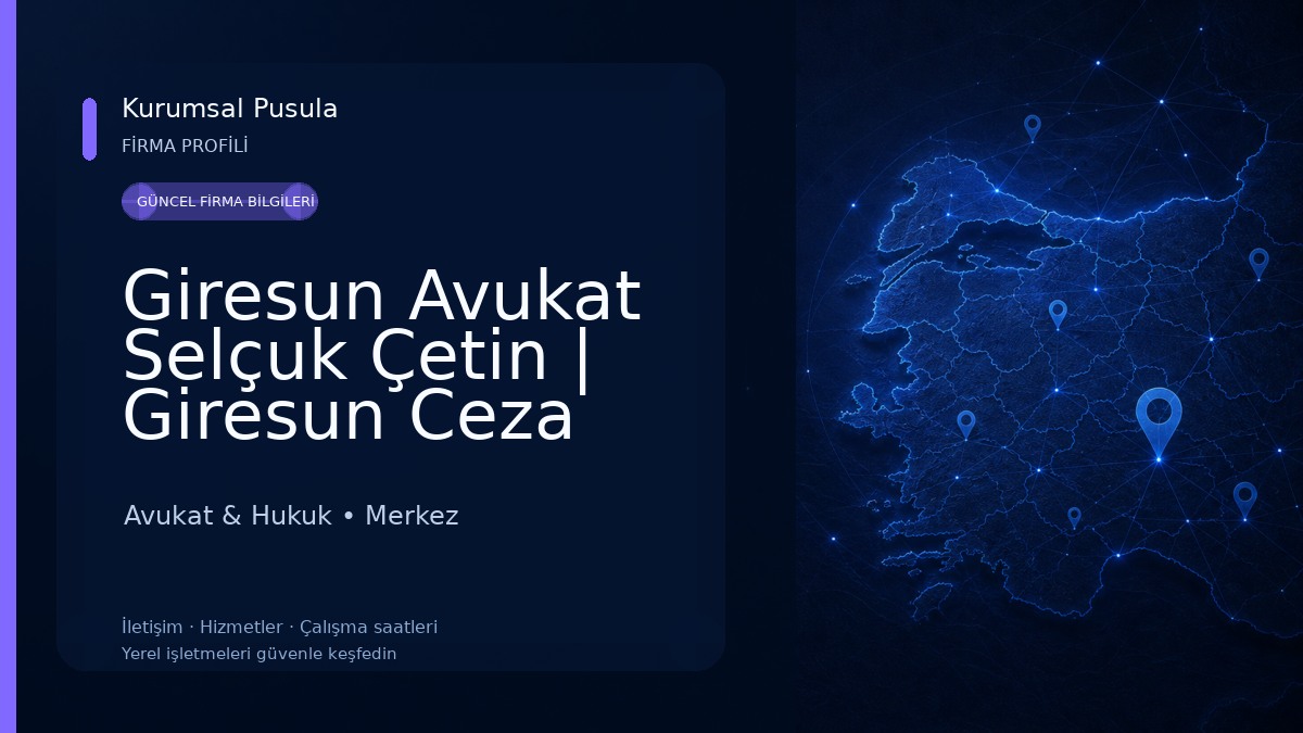 Giresun Avukat Selçuk Çetin | Giresun Ceza Avukatı,Giresun Boşanma Avukatı,Giresun İş Avukatı,Sigorta Avukatı