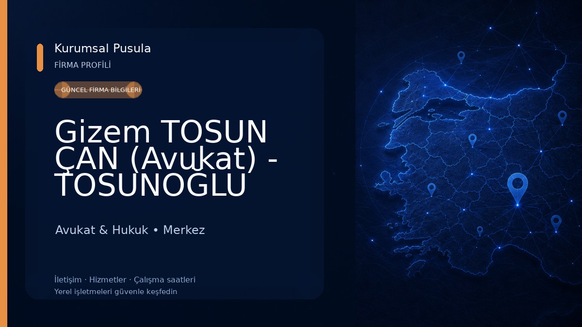 Gizem TOSUN ÇAN (Avukat) - TOSUNOĞLU Hukuk Bürosu Avukat & Hukuk