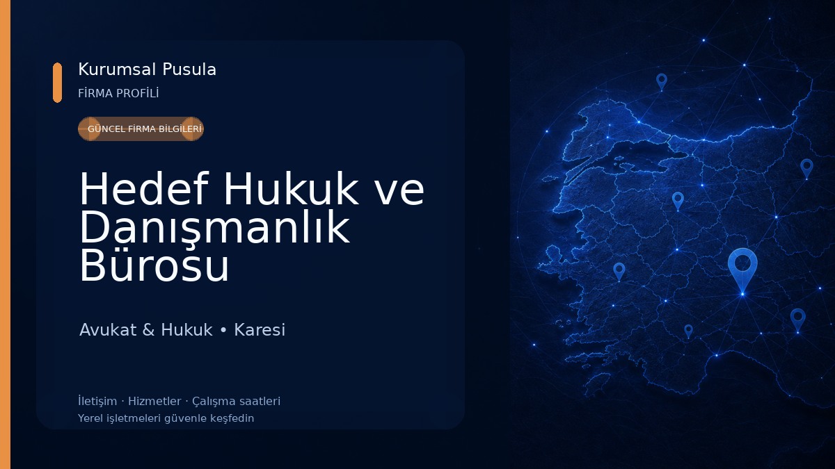 Hedef Hukuk ve Danışmanlık Bürosu Avukat & Hukuk