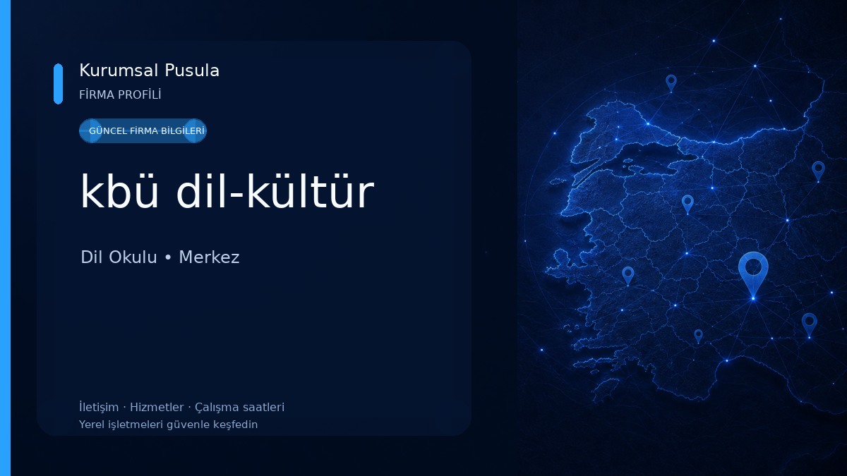 kbü dil-kültür