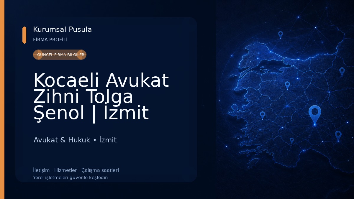 Kocaeli Avukat Zihni Tolga Şenol | İzmit Avukat | Kocaeli Kira Avukatı | Kocaeli Ceza Avukatı | Miras,Gayrimenkul Avukatı
