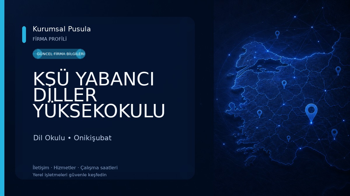 KSÜ YABANCI DİLLER YÜKSEKOKULU Dil Okulu