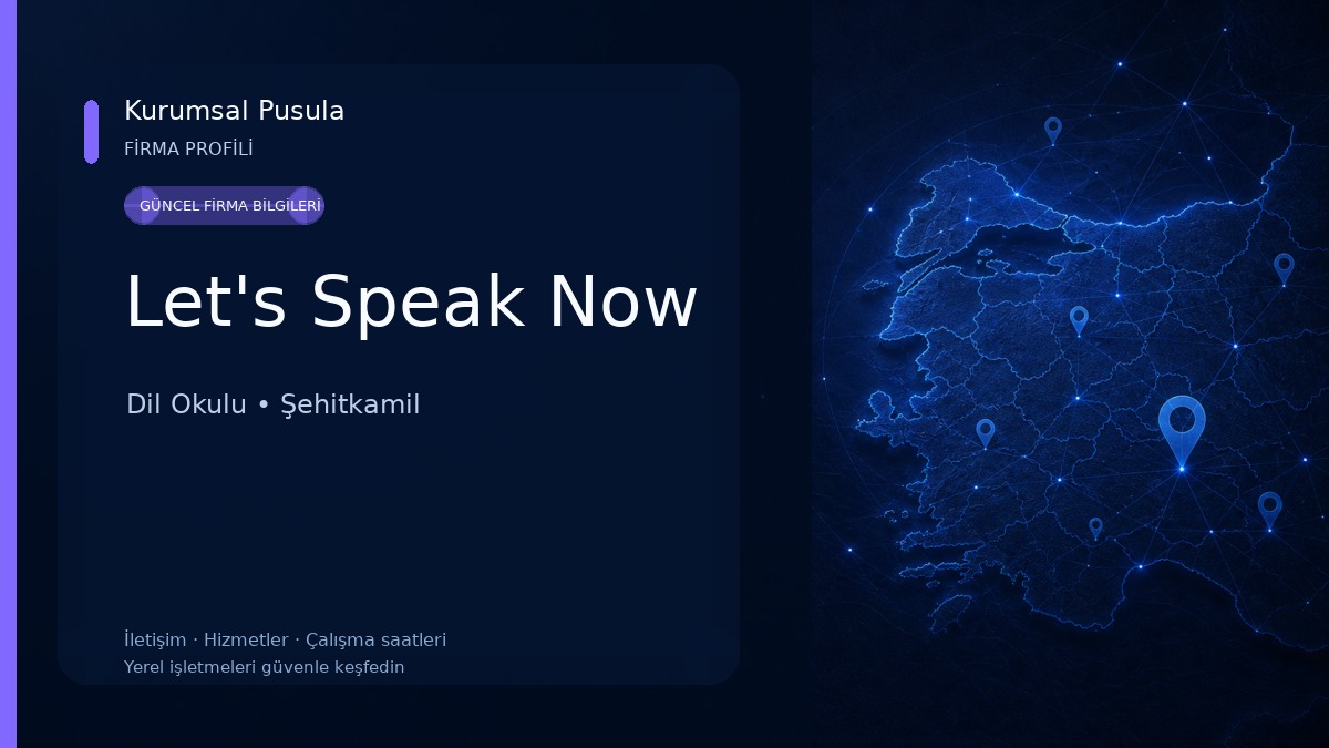 Let's Speak Now