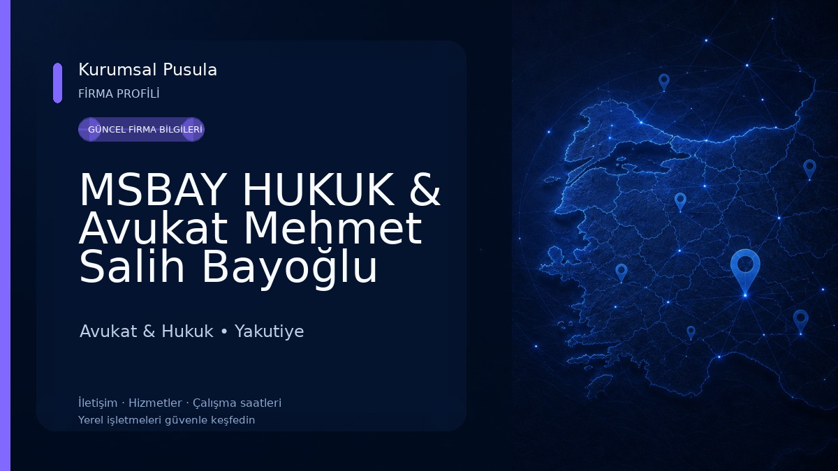 MSBAY HUKUK & Avukat Mehmet Salih Bayoğlu Avukat & Hukuk
