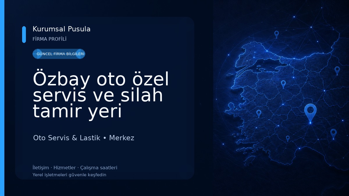 Özbay oto özel servis ve silah tamir yeri 