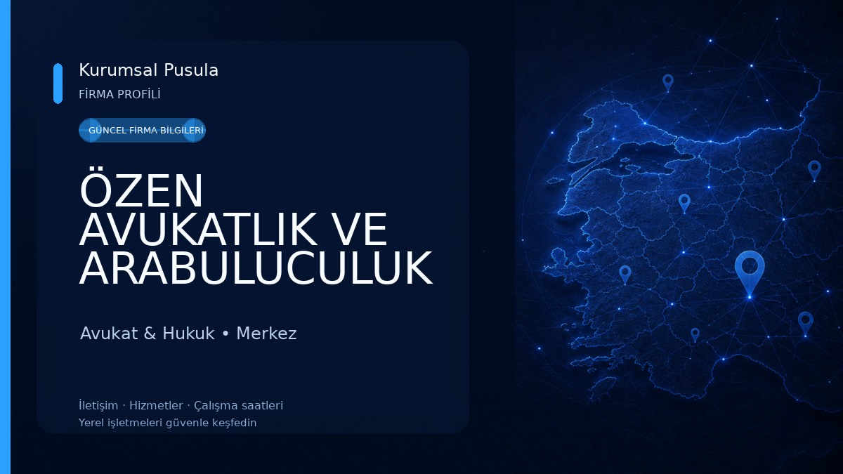 ÖZEN AVUKATLIK VE ARABULUCULUK BÜROSU AVUKAT SİNAN ÖZEN Avukat & Hukuk