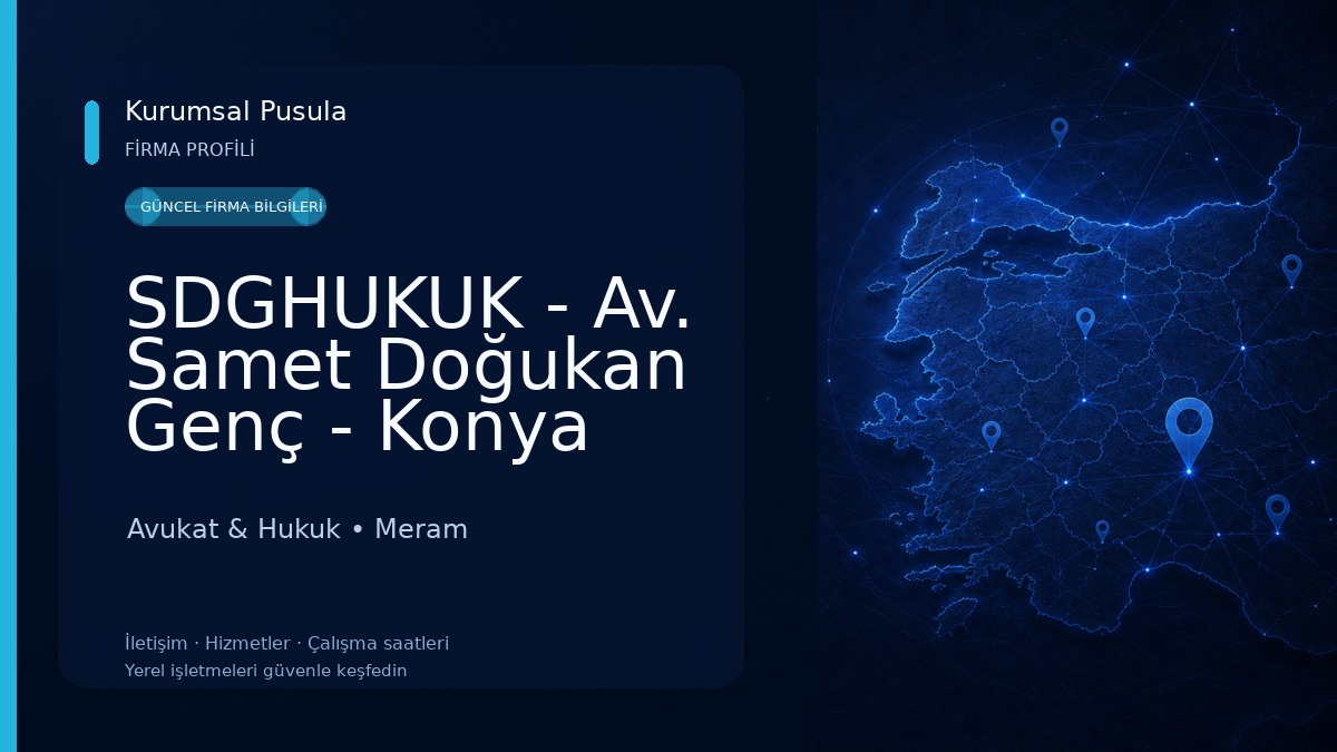 SDGHUKUK - Av. Samet Doğukan Genç - Konya Avukat - Konya Ağır Ceza Avukatı Avukat & Hukuk