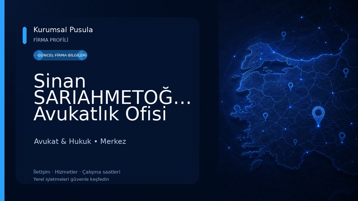 Sinan SARIAHMETOĞLU Avukatlık Ofisi Avukat & Hukuk