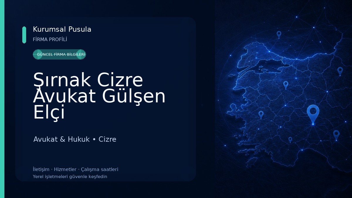 Şırnak Cizre Avukat Gülşen Elçi Avukat & Hukuk