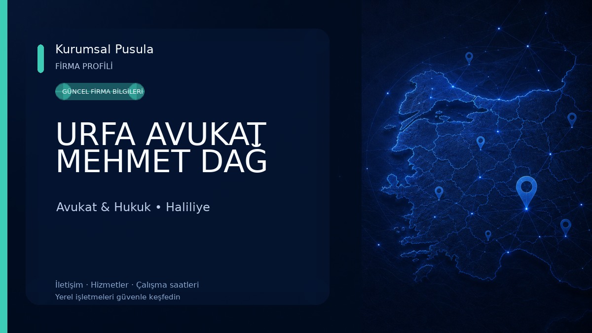 URFA AVUKAT MEHMET DAĞ Avukat & Hukuk